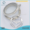 Fahion 22mm design argent ange aile bijoux fournitures flottants plaques de médaillons